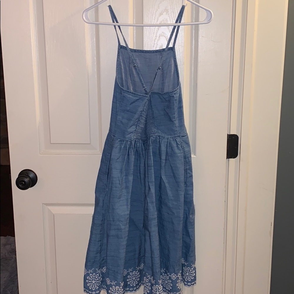 Summer Dress, Jean with Lace Flowers, Juniors Med